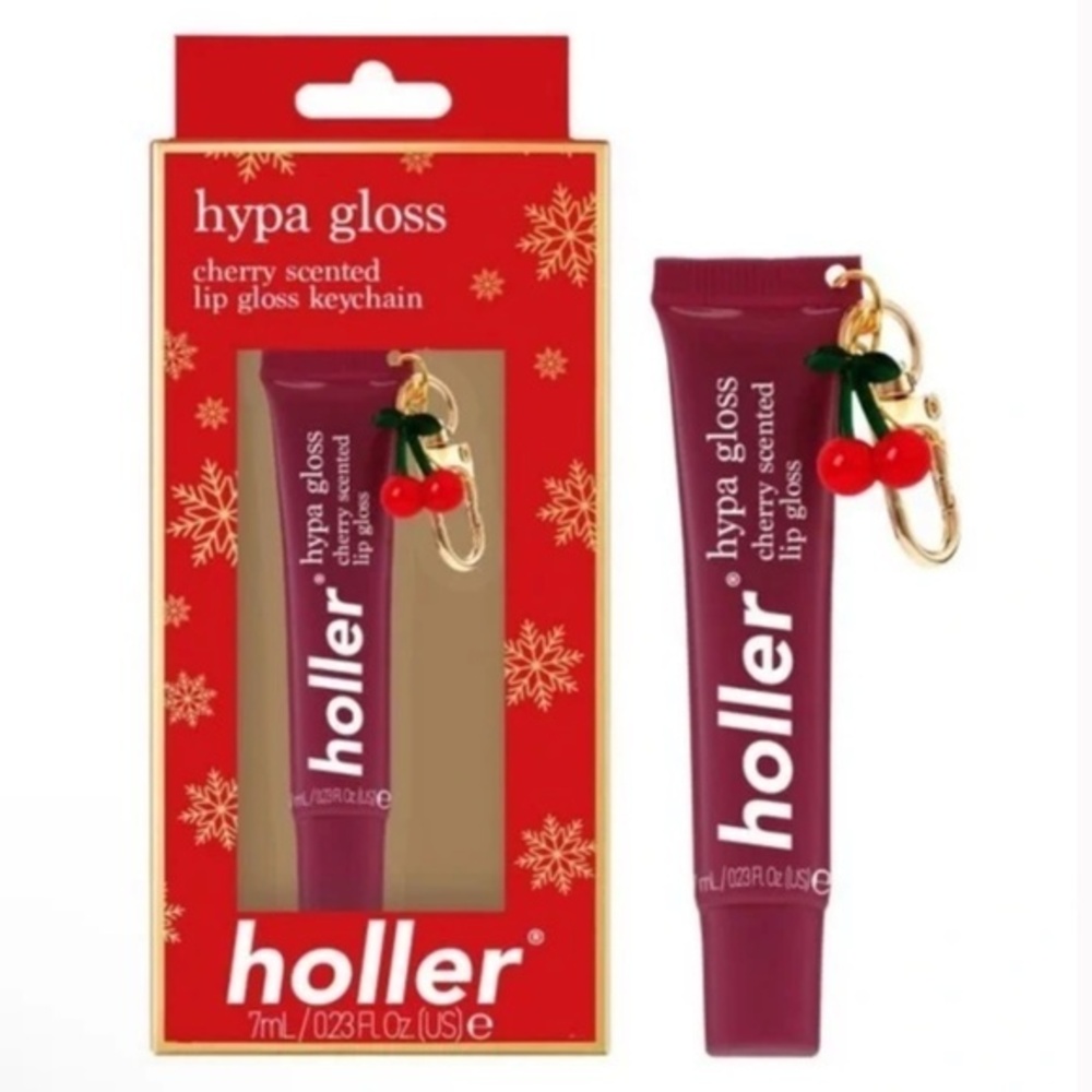 3/$25 Holler Hypa Gloss Cherry Scented Lip Gloss with Keychain